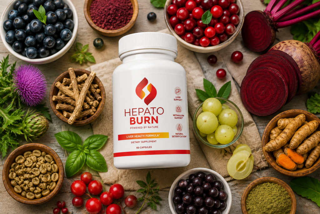 Natural ingredients used in HepatoBurn formula for metabolism and liver support