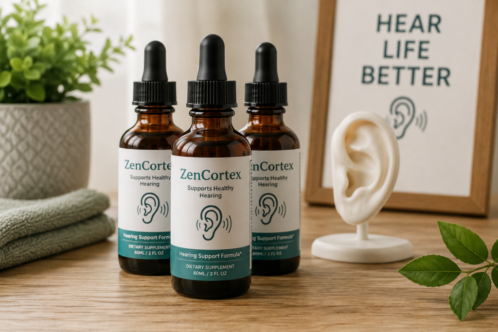 ZenCortex hearing support supplement bottles review